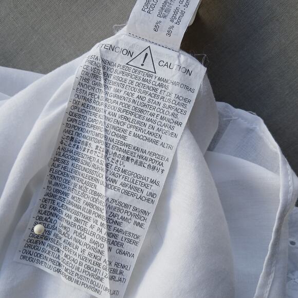 Zara White Eyelet Mini Sundress S cotton lined prairie cottagecore boho ruffles - Picture 12 of 12